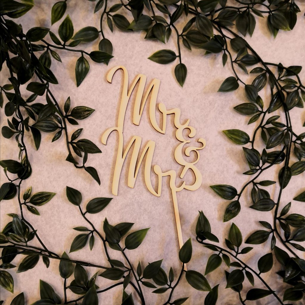 Cake Topper als Mr. und Mrs. Mr. & Mrs. Cake Topper