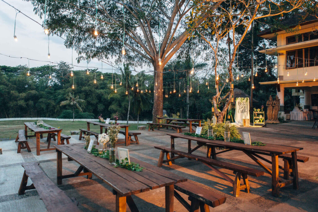 Beispiel einer Dekoration für eine Verlobungsfeier