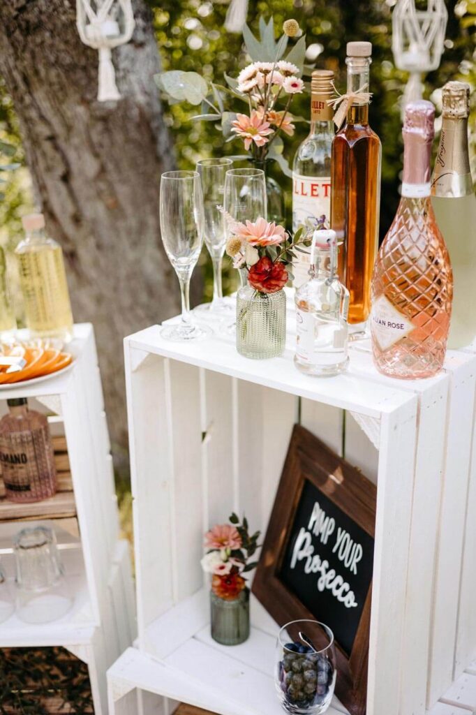 Sektangebot an einer Sektbar