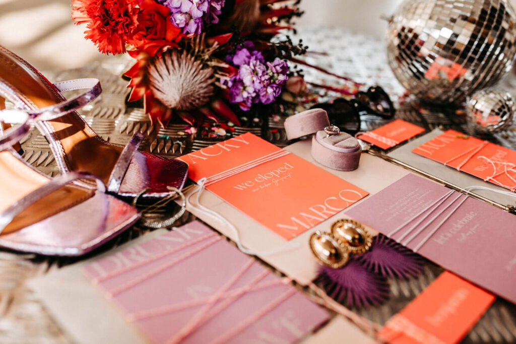 Hochzeitspapeterie mit Braustrauss