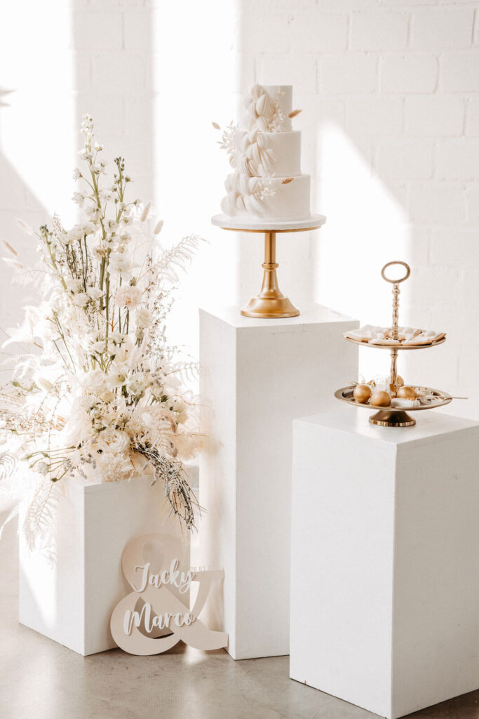 Kuchen und Sweets für die Hochzeit